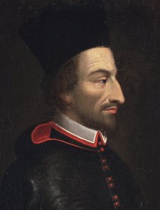 Portrait of Cornelius Jansen, called Jansenius, bishop of Ypres (detail) by Louis Dutielt