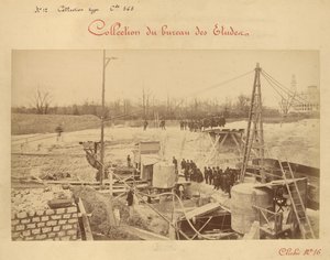 Forward Pier (No. 4) on the Grenelle Side, Visit of the Society of Architects by Louis Emile Durandelle