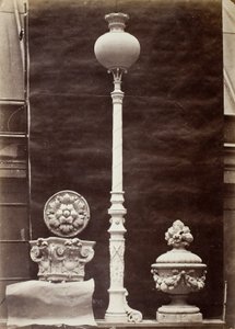 Interior Details and Candelabra, Théâtre du Vaudeville, Paris by Louis Emile Durandelle