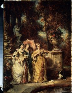 The Stroll by Louis Eugene Gabriel Isabey