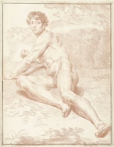 Male Nude, Lying, Rising Up