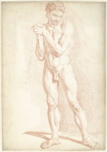 Standing Male Nude by Louis Fabritius Dubourg