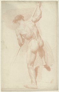 Male Nude, Standing, Seen from the Back by Louis Fabritius Dubourg
