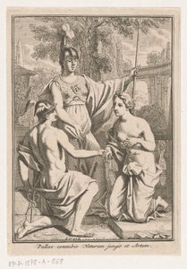 Minerva Reunites Mercury and the Personification of Nature by Louis Fabritius Dubourg
