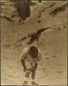 A Young Boy with a Leg Brace by Louis Fleckenstein