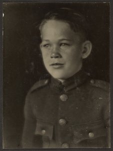 Boy Dressed Up in Uniform by Louis Fleckenstein