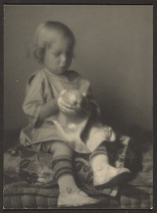 Child with Apple by Louis Fleckenstein