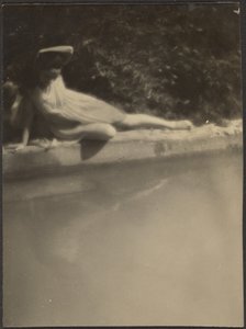 Dancer by Garden Pool by Louis Fleckenstein