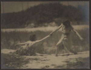 Dancers in Garden by Louis Fleckenstein