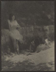 Dancers in Garden, Resting by Louis Fleckenstein