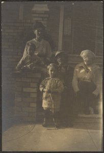 Family Portrait Outside House by Louis Fleckenstein