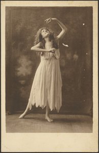 Female Dancer Before Tapestry by Louis Fleckenstein