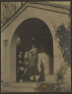 Female Dancer before House by Louis Fleckenstein