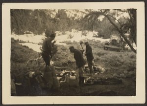 Figures at Camp Site by Louis Fleckenstein