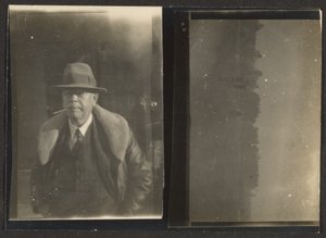 Fleckenstein and Figures in Landscape, Re-photographed by Louis Fleckenstein