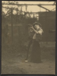 Little Boy Playing Cowboy by Louis Fleckenstein