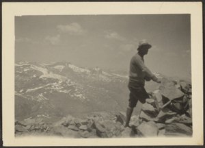 Man in Mountainous Landscape by Louis Fleckenstein
