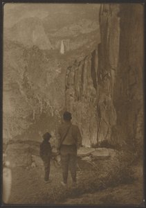 Nevada Falls from Ledge Trail, Yosemite by Louis Fleckenstein