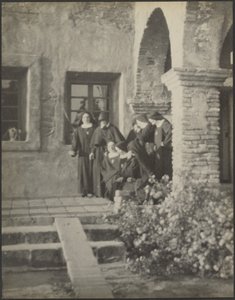 Nuns Outside Ecclesiastical Building by Louis Fleckenstein