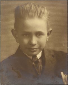 Portrait of a Boy before Lined Screen