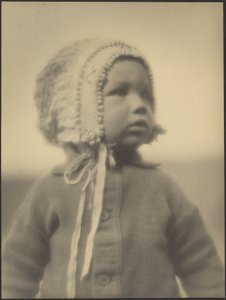 Portrait of a Child Wearing a Bonnet by Louis Fleckenstein