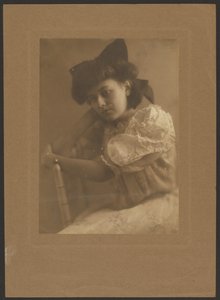Portrait of a Girl with Large Bow by Louis Fleckenstein