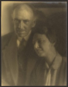Portrait of a Man and Woman Leaning on His Shoulder by Louis Fleckenstein