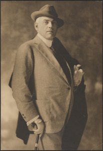 Portrait of a Man with Cane and Gloves by Louis Fleckenstein