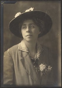 Portrait of a Woman in Checked Jacket by Louis Fleckenstein