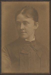 Portrait of a Woman in Dress with Neck Tie by Louis Fleckenstein