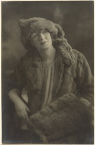Portrait of a Woman in Furs by Louis Fleckenstein