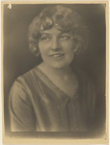 Portrait of a Woman in Satin Shirt by Louis Fleckenstein