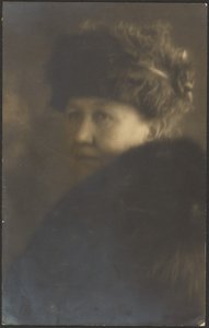 Portrait of a Woman with Fur Stole by Louis Fleckenstein