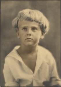 Portrait of a Young Boy in White Shirt by Louis Fleckenstein