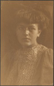 Portrait of a Young Woman with Glasses by Louis Fleckenstein