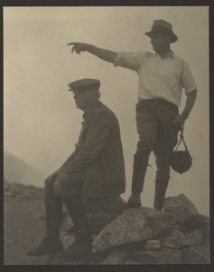 Two Men Looking Left, Old Baldy Peak by Louis Fleckenstein