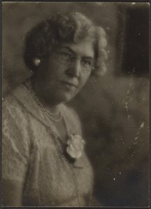 Woman with White Flower and Pearls by Louis Fleckenstein