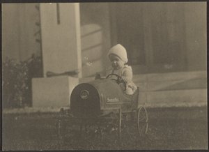Young Child in Super Six Car by Louis Fleckenstein