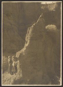 Young Women in Rocky Ravine by Louis Fleckenstein