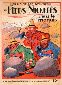 Cover of a Comic Book Album by Louis Forton: Les Pieds Nickeles dans le maquis by Louis Forton