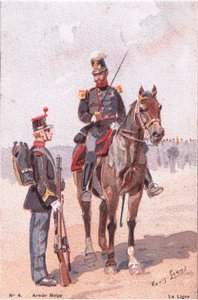 The Line, Postcard, 1920s by Louis Geens
