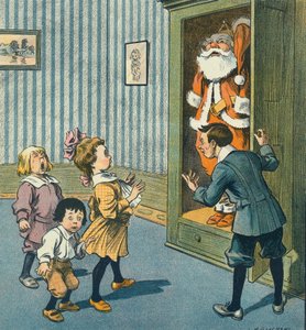 Santa Discovered in the Closet