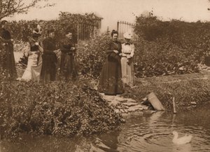 A Group of Women by a Duck Pond by Louis Guichard