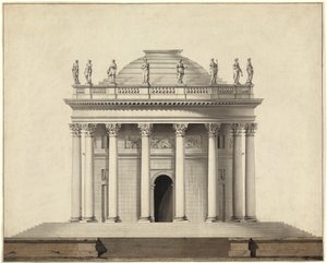 A Classical Temple by Louis Gustave Taraval