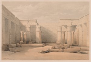 Egypt and Nubia: Volume II - No. 18, Medinet Abou, Thebes by Louis Haghe