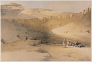 Egypt and Nubia, Volume II: Entrance to the Tombs of the Kings of Thebes, Bab-El-Malouk by Louis Haghe