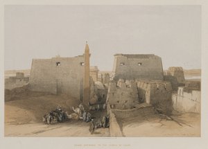 Egypt and Nubia, Volume II: Grand Entrance to the Temple of Luxor by Louis Haghe