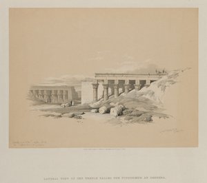 Egypt and Nubia, Volume II: Lateral View of the Temple called The Typhonoeum at Dendera by Louis Haghe