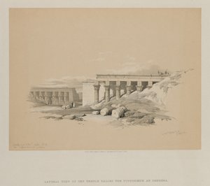 Egypt and Nubia, Volume II: Lateral View of the Temple called The Typhonoeum at Dendera, 1848 by Louis Haghe