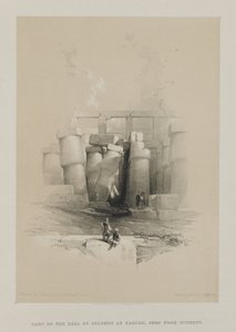 Egypt and Nubia, Volume II: Part of the Hall of Columns at Karnak, Thebes, 1847 by Louis Haghe